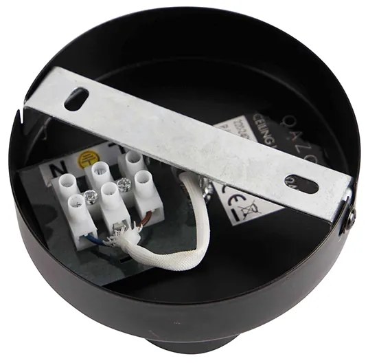 LED Candeeiro de teto design preto com refletor G95 preto - Facile Moderno