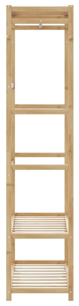 Roupeiro com prateleiras 80x40x175 cm bambu