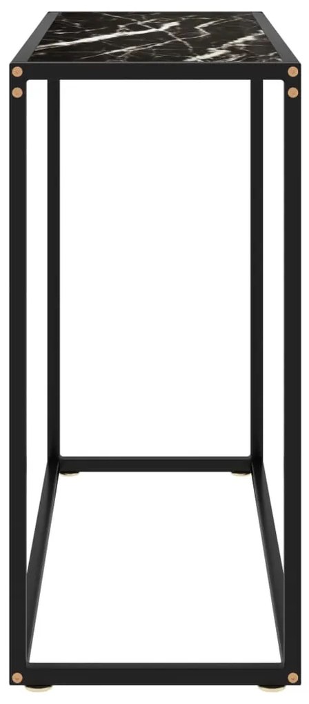 Mesa consola 80x35x75 cm vidro temperado preto
