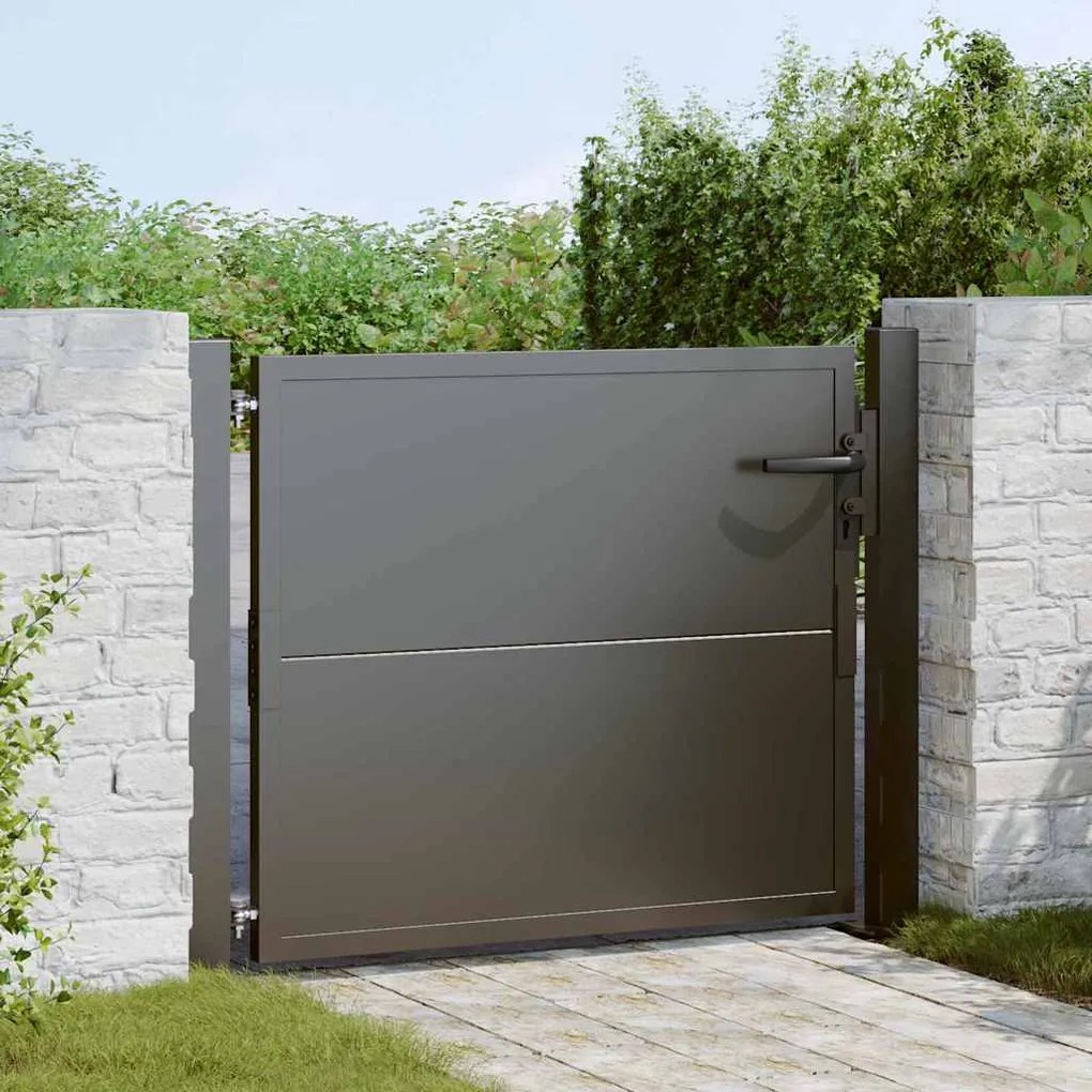 vidaXL Portão de Jardim Preto 100 x 100 cm Aço com Revestimento em Pó