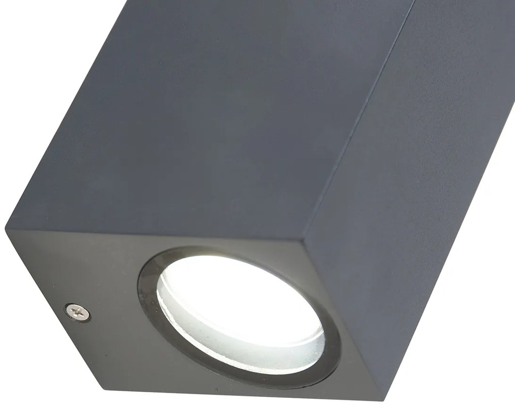 LED Candeeiro de parede inteligente cinzento escuro IP44 incl. 2 GU10 Wifi - Baleno Moderno