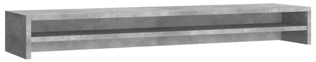 Suporte para monitor 100x24x13cm contraplacado cinzento cimento