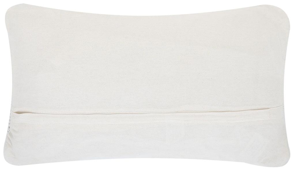 Conjunto de 2 almofadas decorativas em macramé de algodão branco 30 x 50 cm ALATEPE Beliani