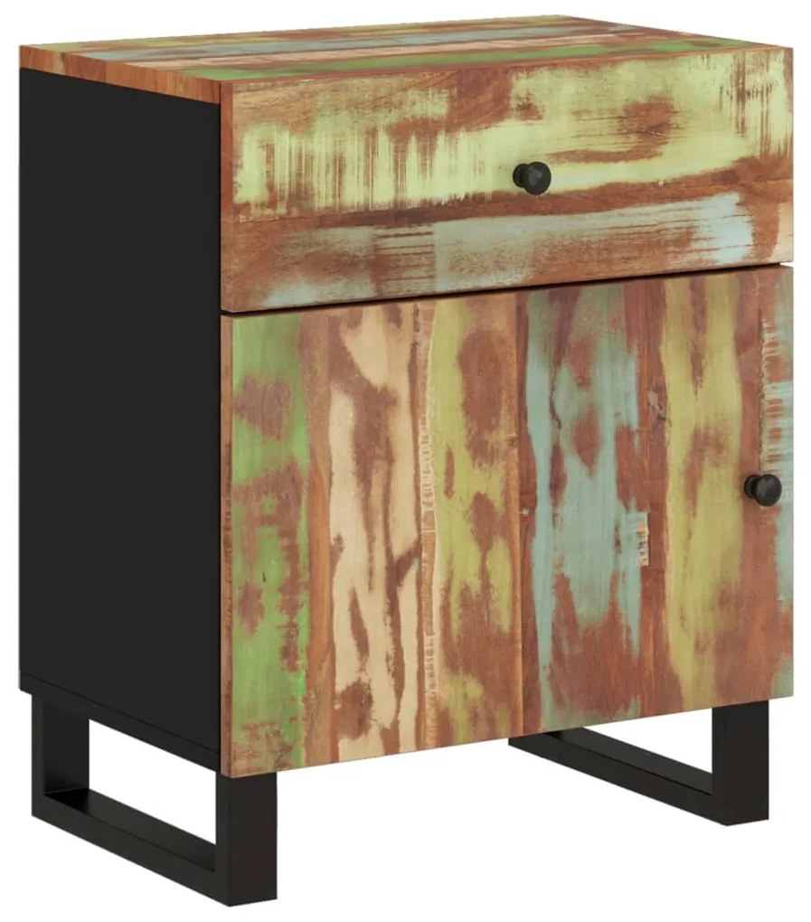 Mesa cabeceira 50x33x60 cm madeira recuperada maciça/derivados