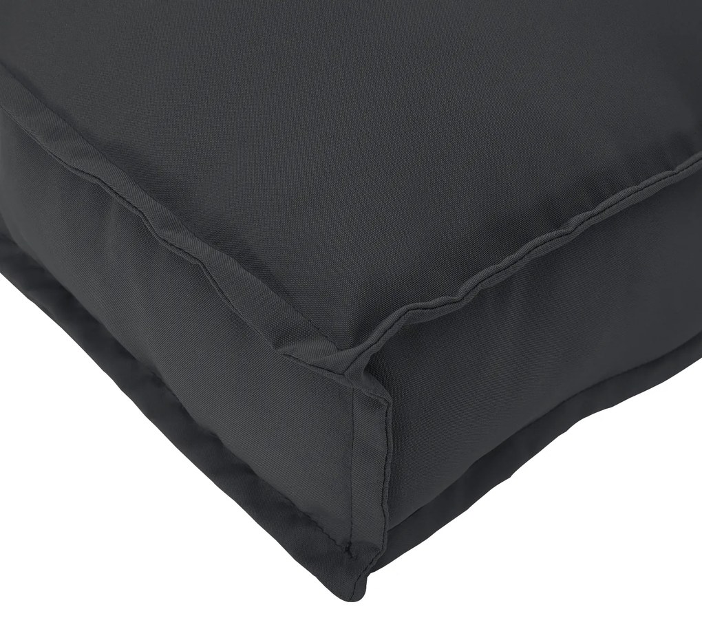 Almofada de Palete para Assento Preto 60x60x12 cm Tecido Oxford