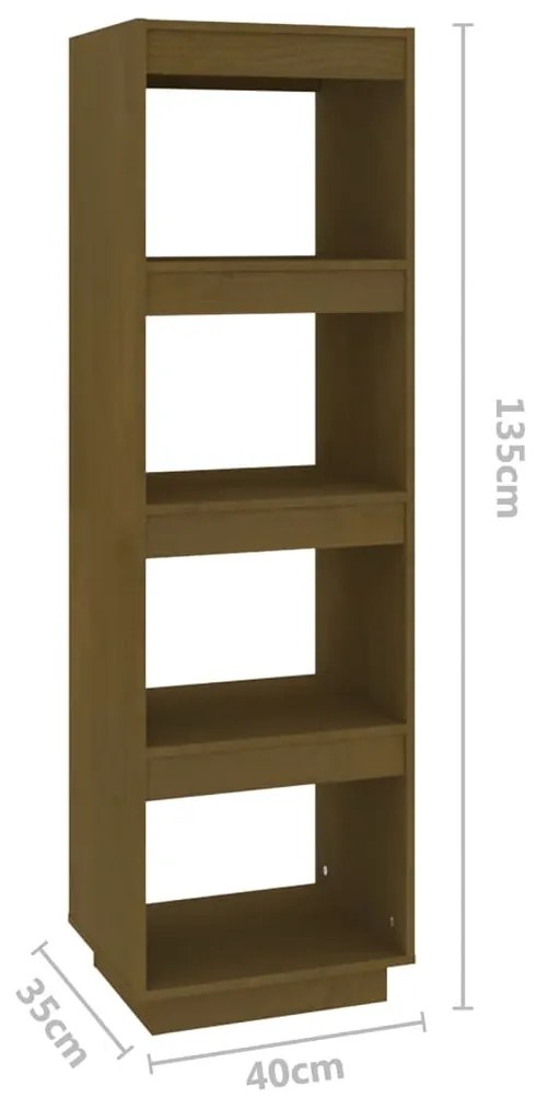 Estante/divisória 40x35x135 cm pinho maciço castanho mel