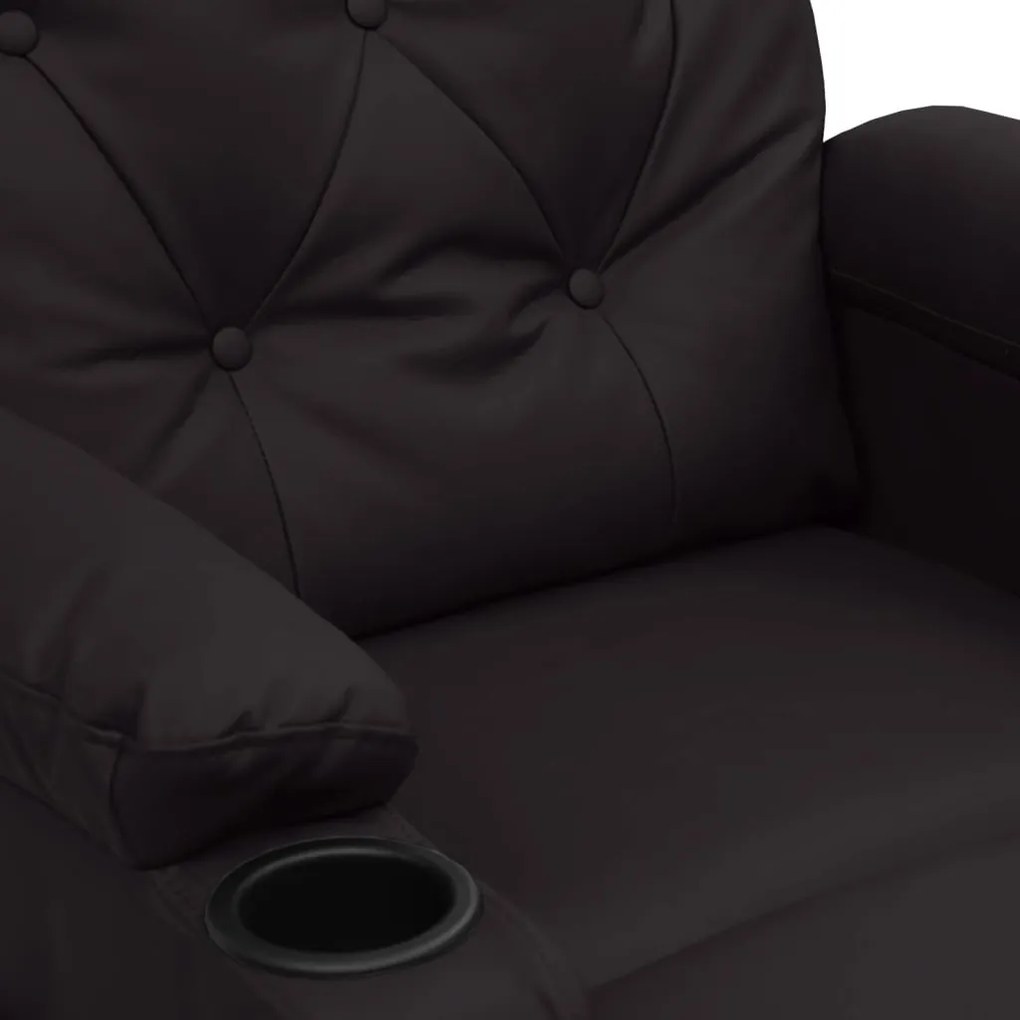 Poltrona de massagens elétrica couro artificial preto