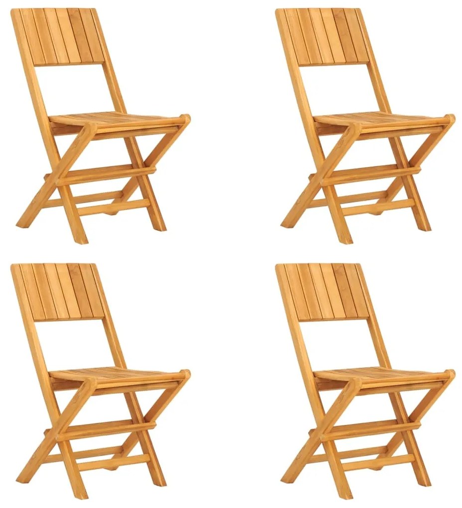5 pcs conjunto de jantar p/ jardim madeira de teca maciça