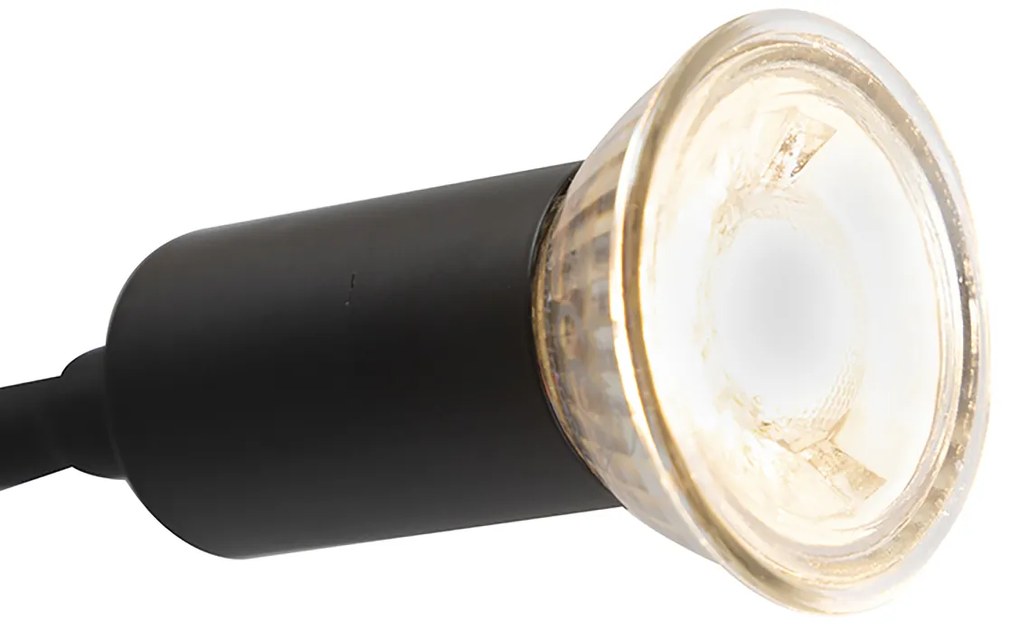 LED Candeeiro de Parede Inteligente Preto com USB incl. Wifi A60 e GU10 - Zeno Moderno
