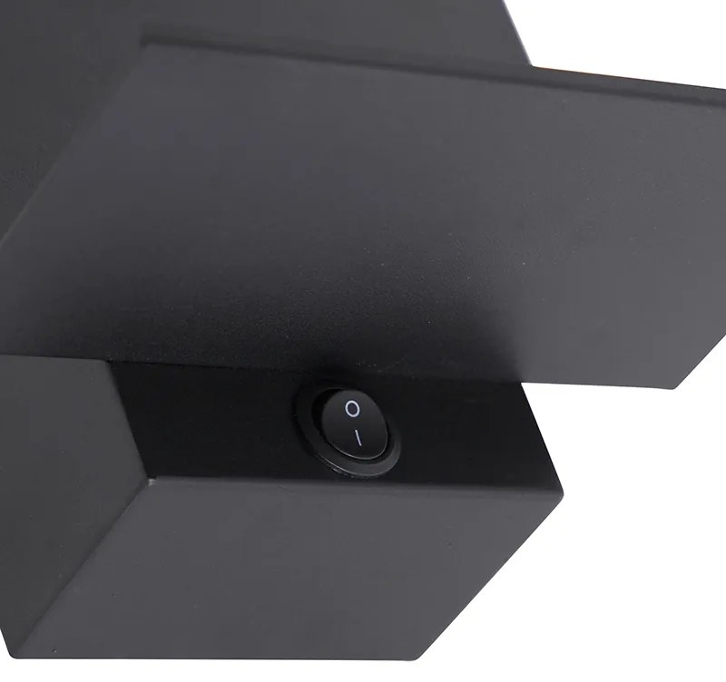 Candeeiro de parede moderno preto com ligação USB - Flero