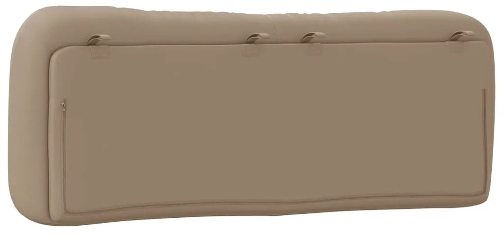 Almofadão de cabeceira 120 cm couro artificial cappuccino