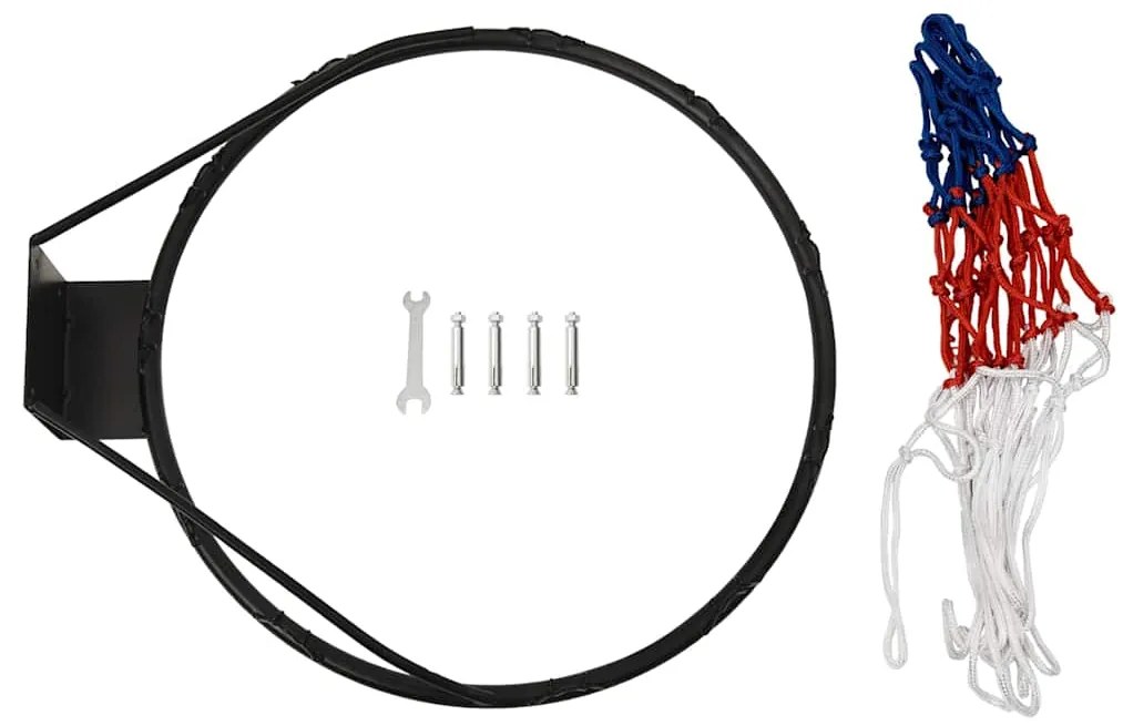 Cesto de basquetebol 45 cm aço preto
