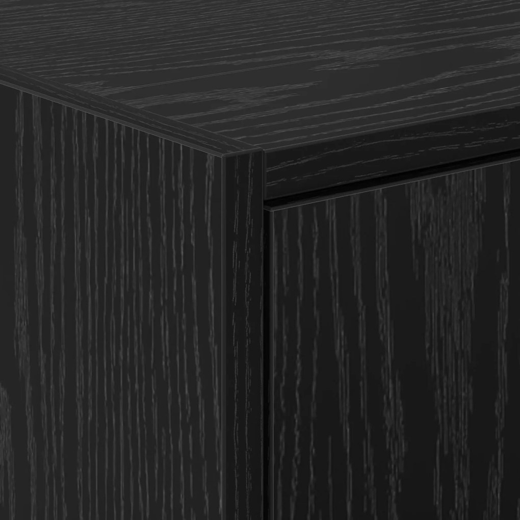 Gabinete para Pia Carvalho Preto 63x29x55 cm Madeira Engenheirada