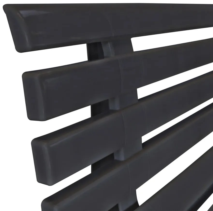 Banco de jardim 145,5 cm plástico antracite