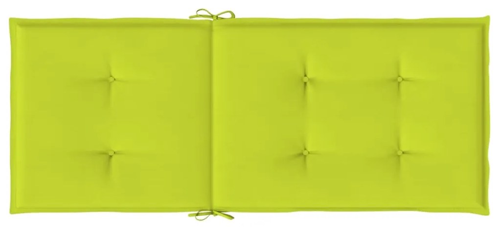 Almofadões cadeiras altas de jardim 4pcs tecido verde brilhante