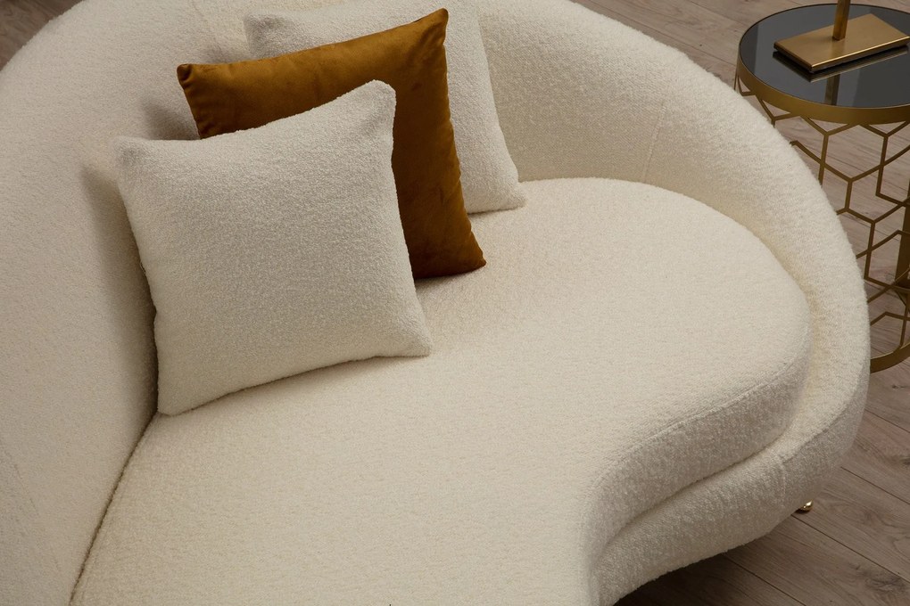 Sofá de 3 Lugares Eses – Creme (255 cm) | Luxo e Conforto