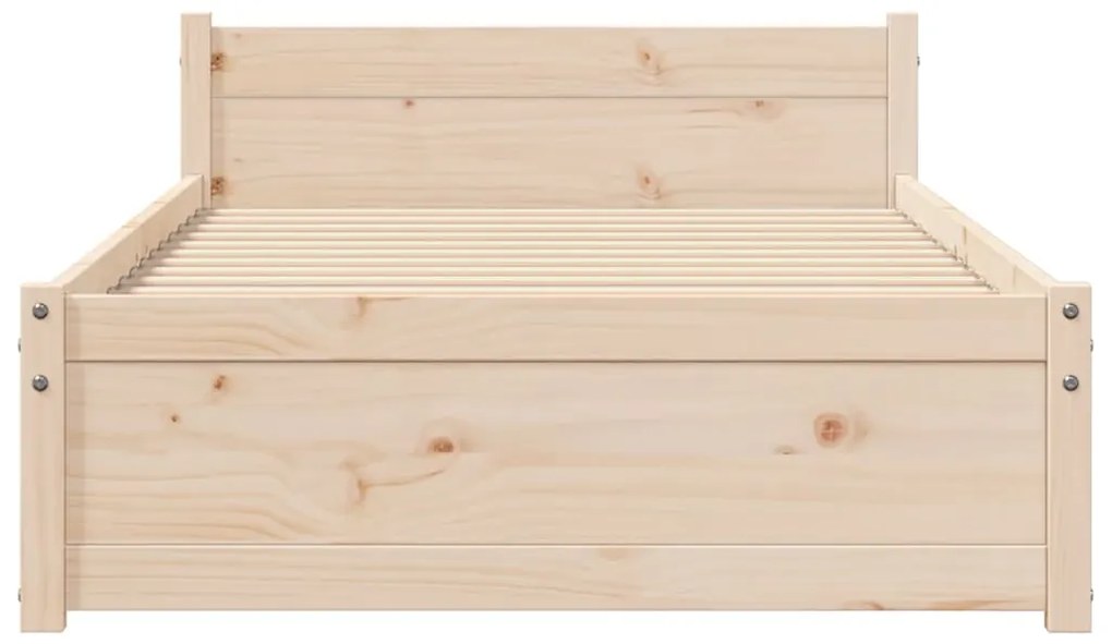 Estrutura de cama solteiro 90x190 cm madeira maciça