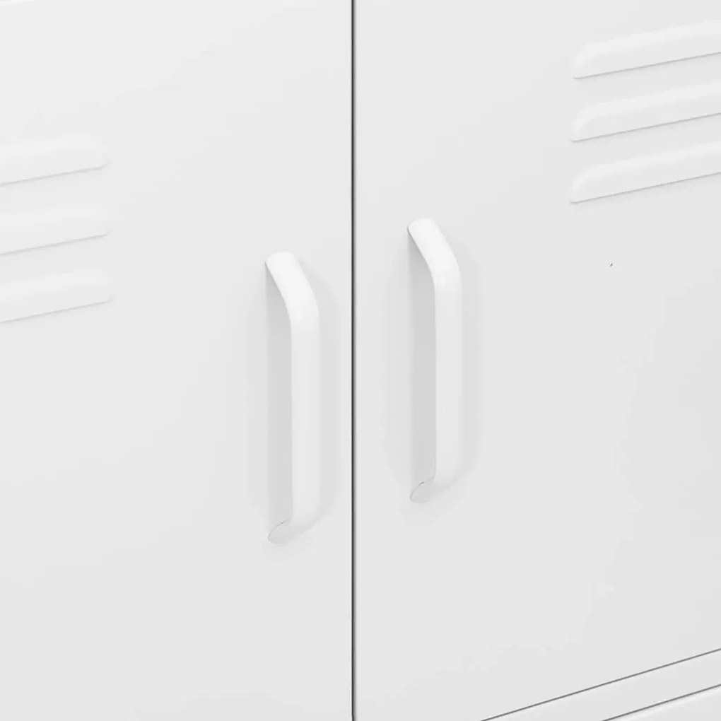 Armário de arrumação aço 80x35x101,5 cm branco
