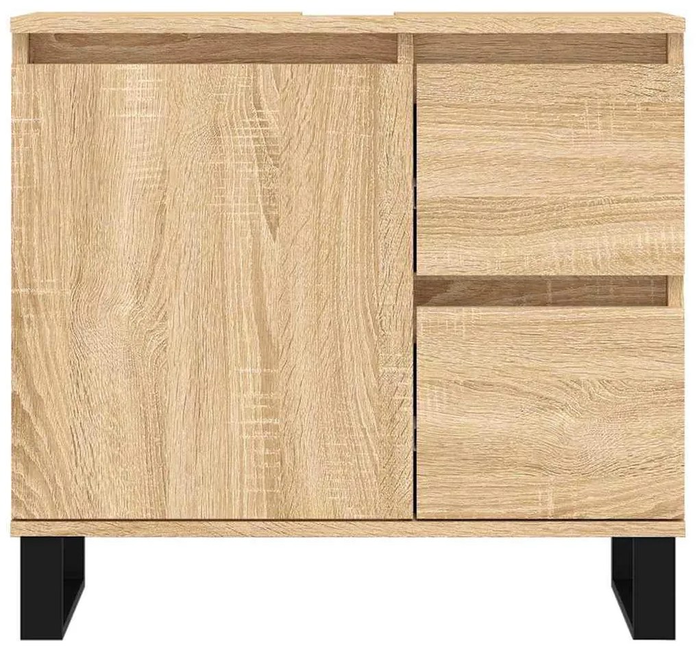 Estrutura de cama de casal 135x190 cm cinzento sonoma
