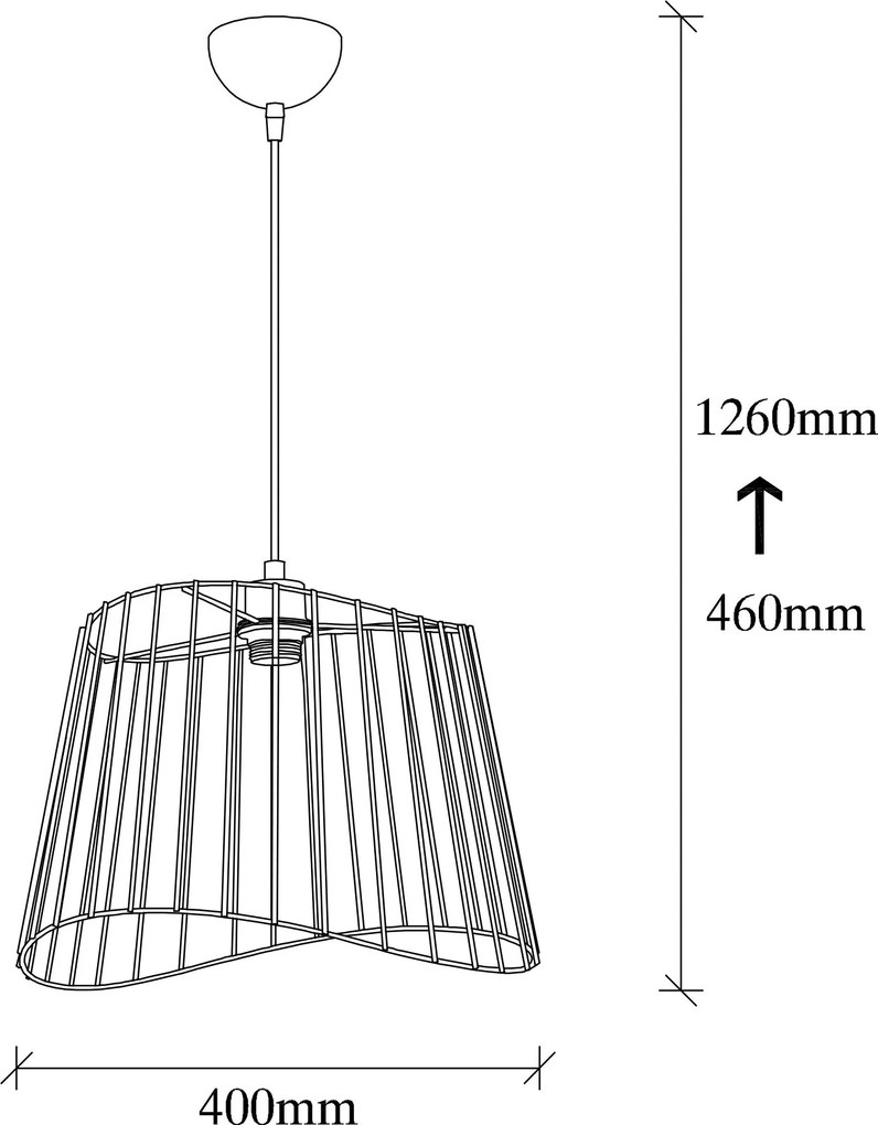 Candeeiro de Teto Byisoo – Preto – 40 x 40 cm