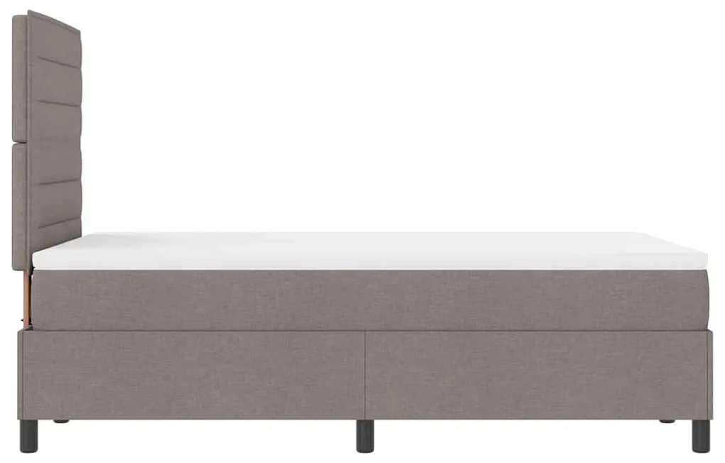Cama Box com colchão e luz LED na cor taupe, 120 x 200 cm