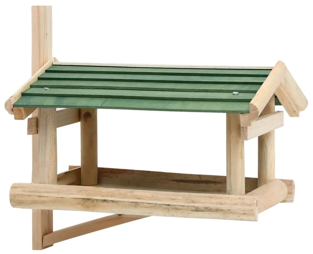 vidaXL Comedouro de pássaros 35x29,5x21 cm madeira maciça