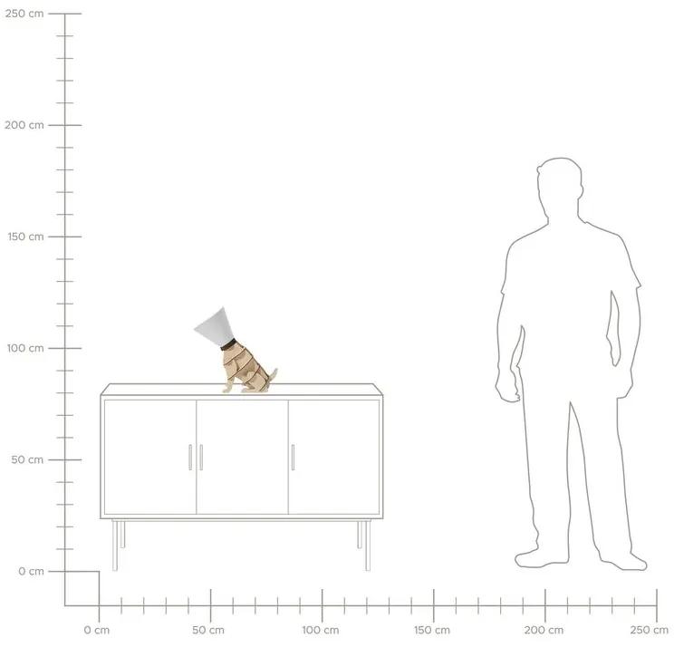 Candeeiro de mesa em formato de cão 38 cm ISNA Beliani