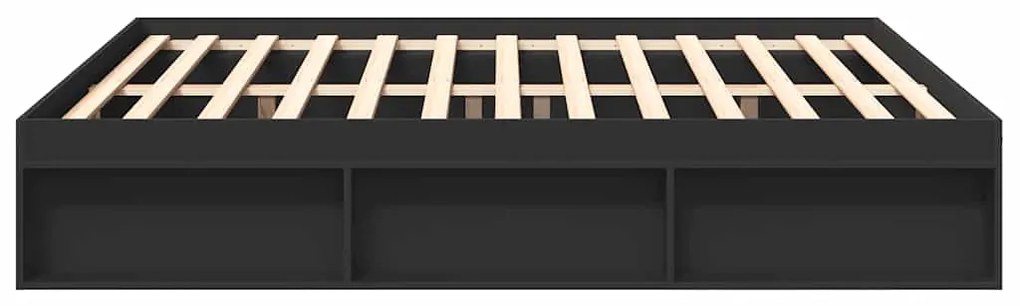 Estrutura de cama 200x200 cm preto