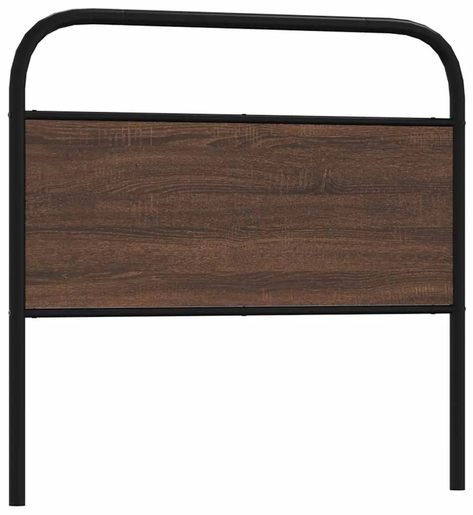 vidaXL Cabeceira de substituição 90 cm derivados madeira/aço carvalho castanho