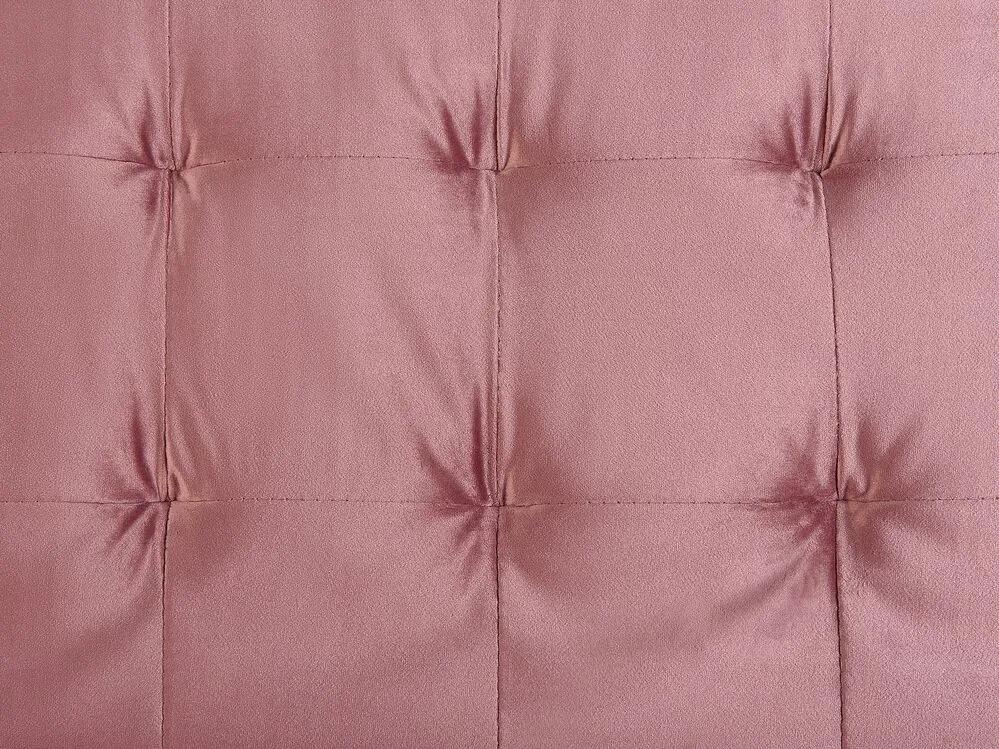 Sofá-cama de 3 lugares em veludo rosa MARSTAL Beliani