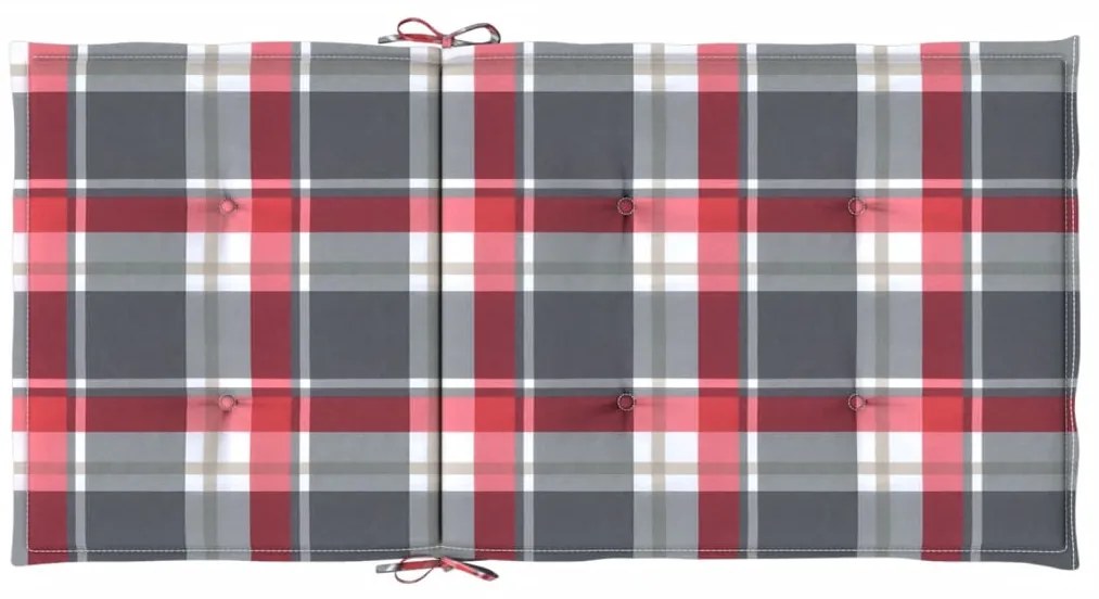 Almofadões lombares cadeiras jardim 4pcs oxford xadrez vermelho