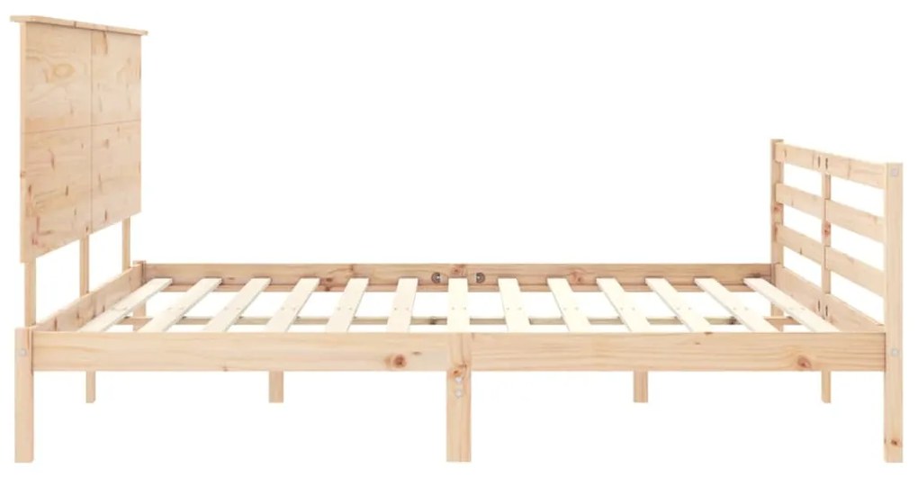 Estrutura de cama Super King Size com cabeceira madeira maciça