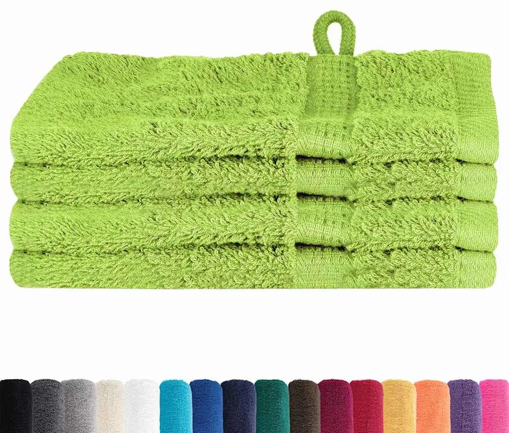 Panos de prato 4 pcs Verde maçã 15 x 21 cm Algodão