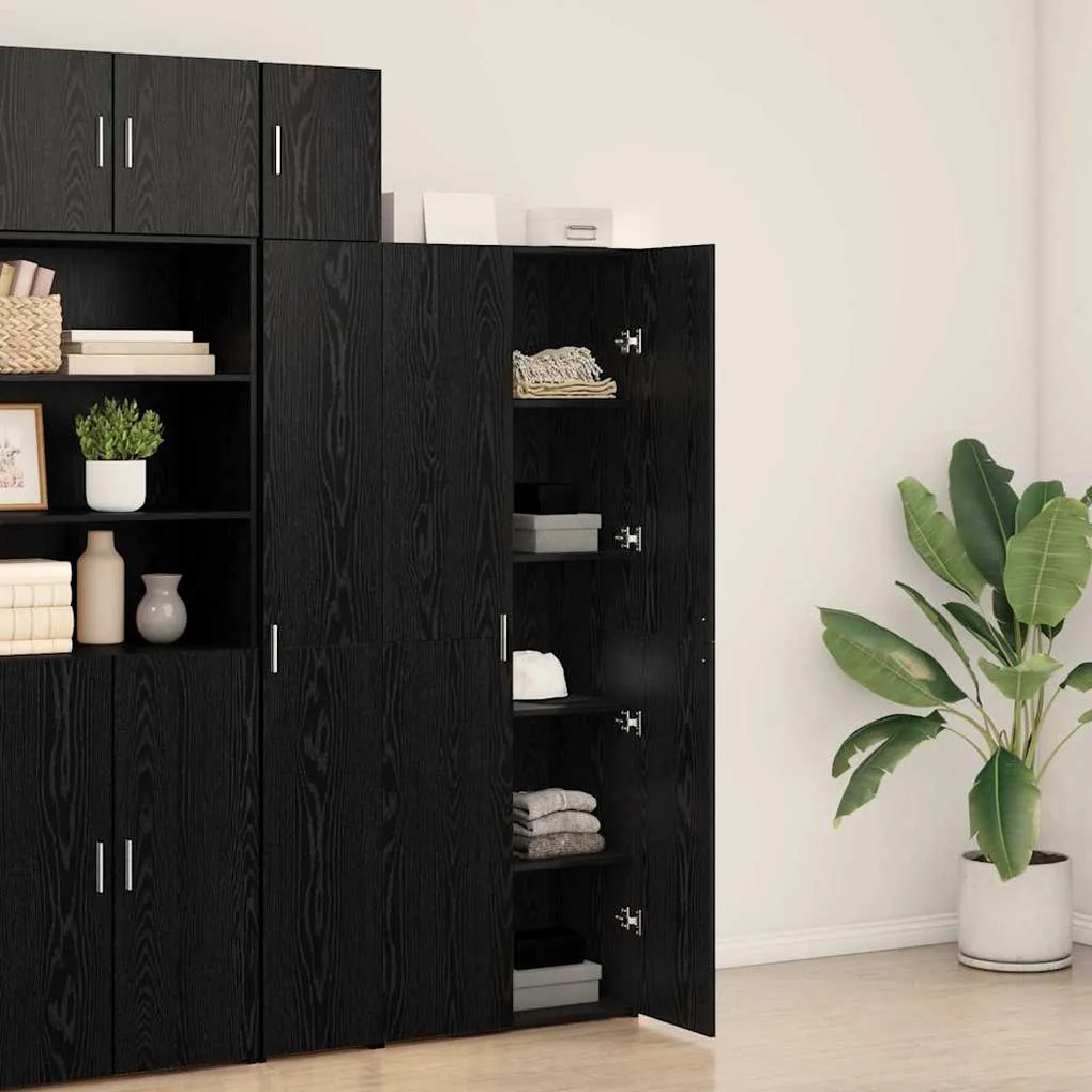 Highboard Carvalho Preto 70x42.5x185 cm Madeira Engenharia