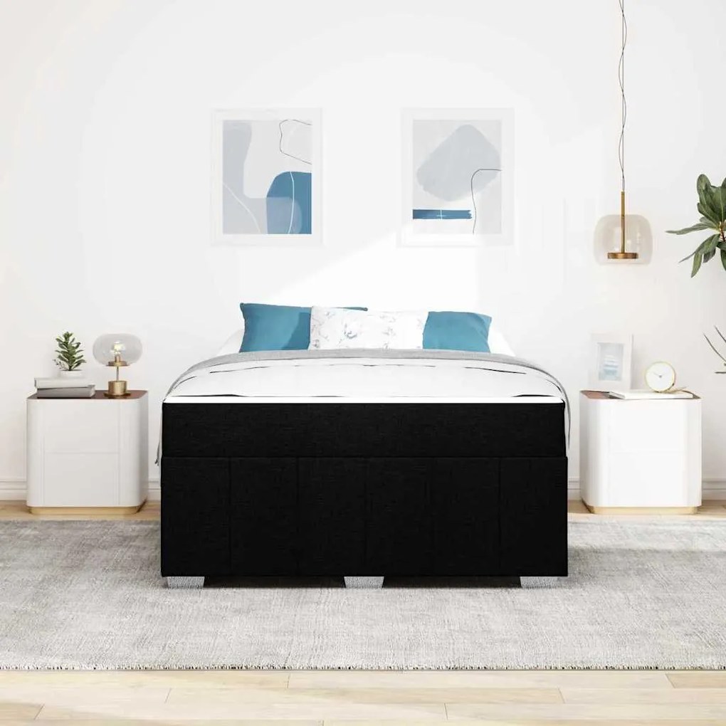 Estrutura da Cama Preto 160 x 200 cm tecido