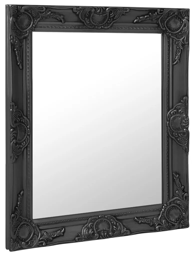 Espelho de parede estilo barroco 50x60 cm preto
