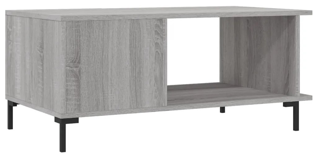 Mesa de centro 90x50x40 cm derivados de madeira cinzento sonoma