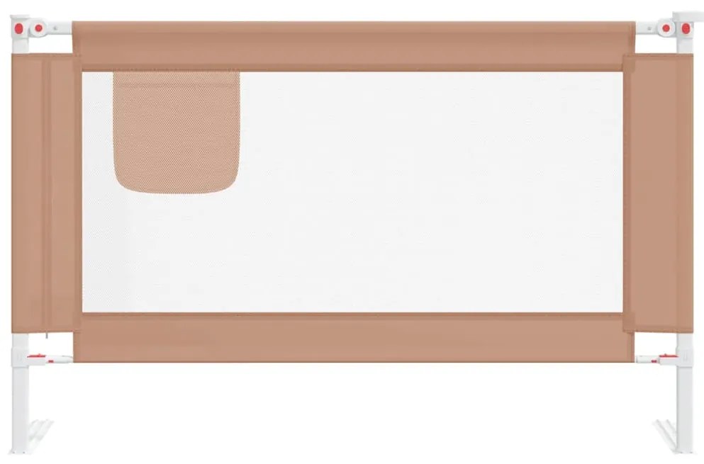 Barra segur. p/ cama infantil tecido 120x25cm cinza-acastanhado