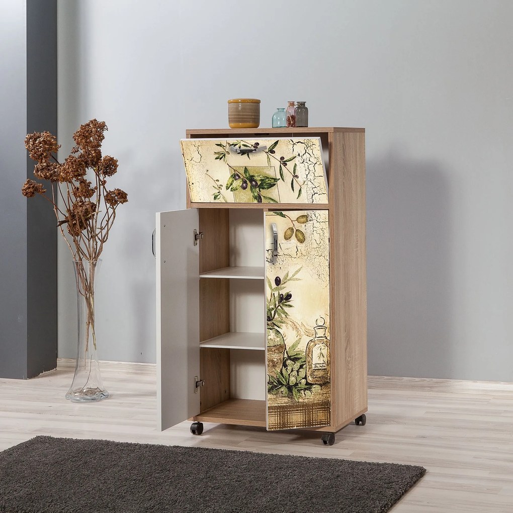 Armário Multiusos Kiler – Carvalho Sonoma – 60x116x36 cm