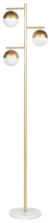 Candeeiro de pé para 3 lâmpadas em metal dourado 160 cm SABINE Beliani
