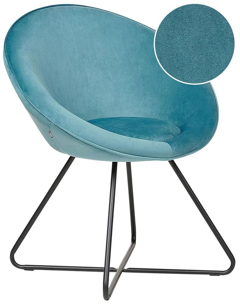 Cadeira em veludo azul claro FLOBY II Beliani