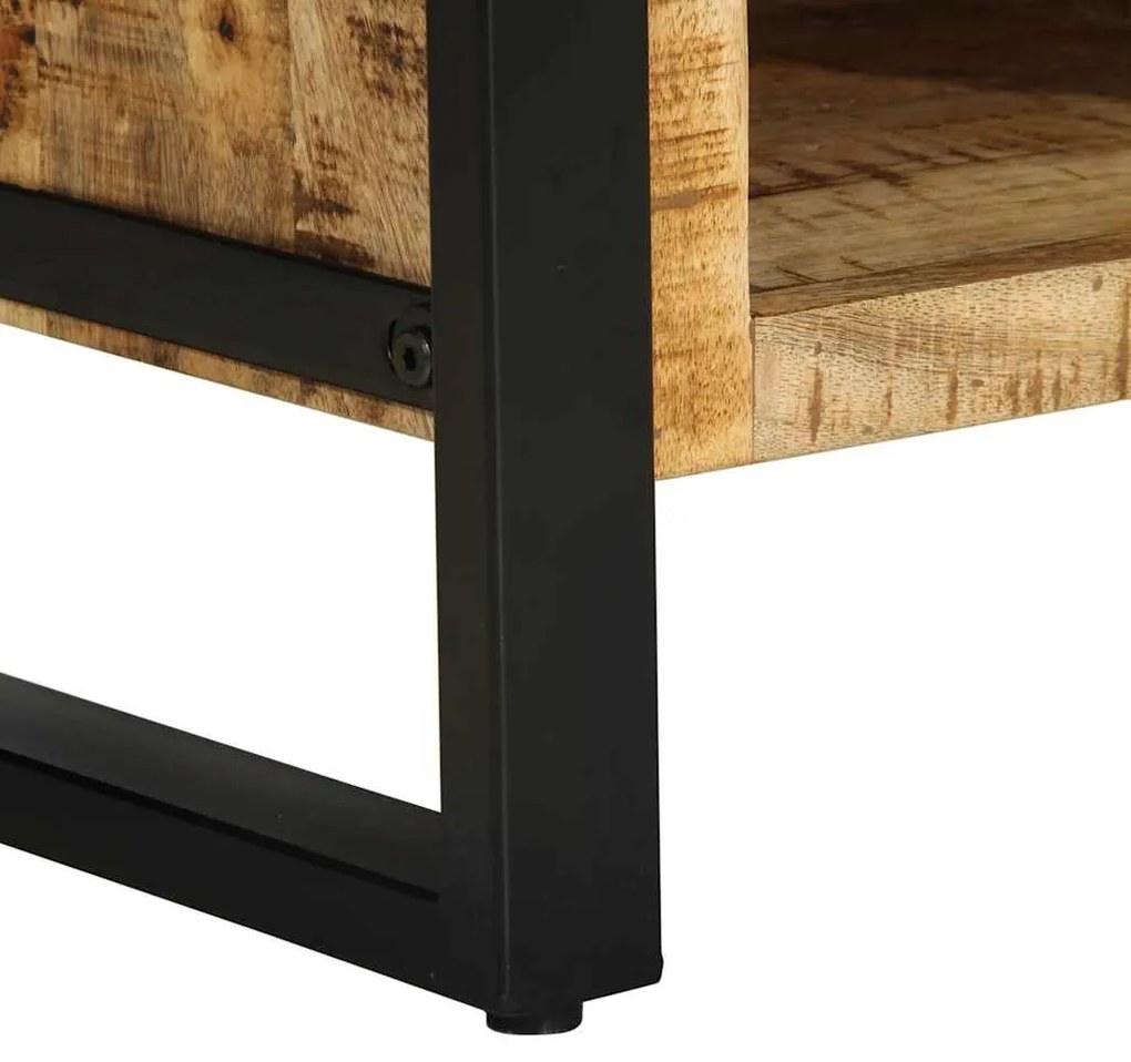 Mesa de centro 90x50x36 cm madeira de mangueira áspera maciça