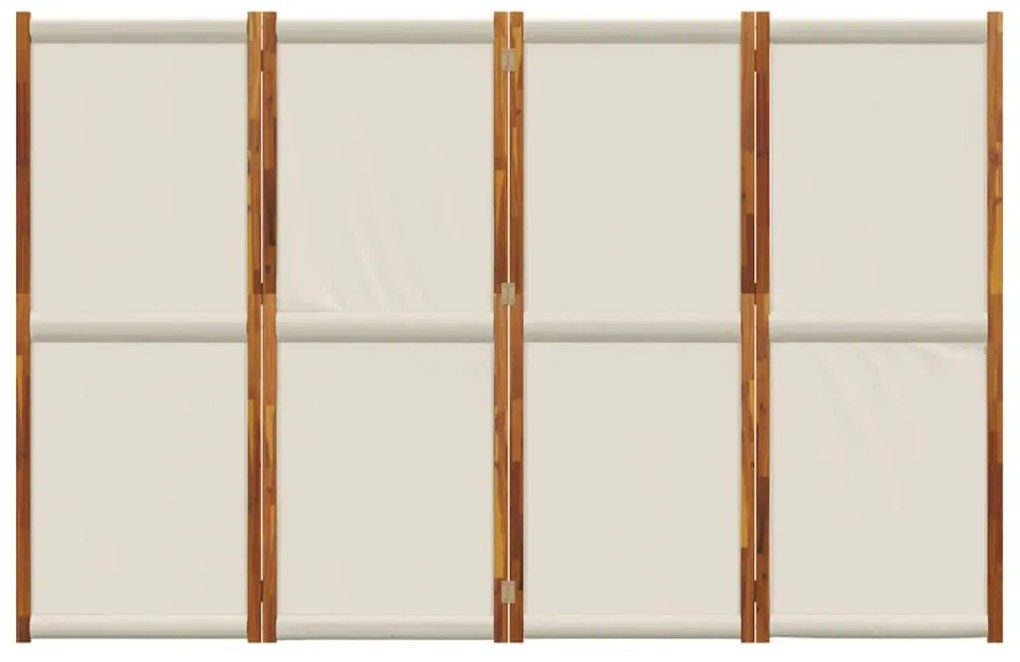 Divisória/biombo com 4 painéis 280x180 cm cinzento claro