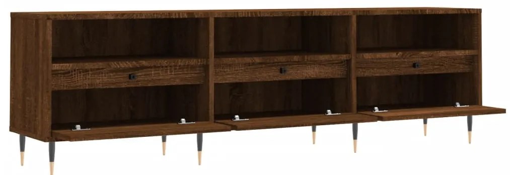Móvel TV 150x30x44,5 cm derivados de madeira carvalho castanho