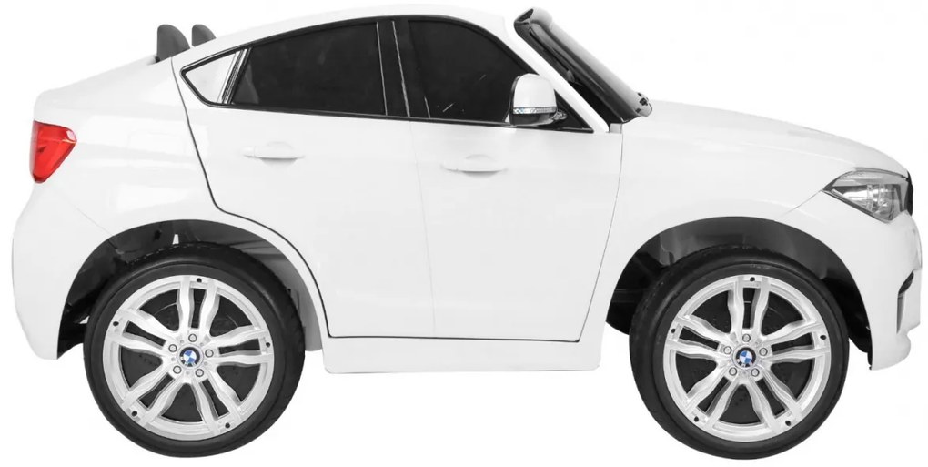 Carro elétrico para Crianças 2 Lugares BMW X6M XXL 12V Rodas Espuma EVA, Assento couro ecológico Branco