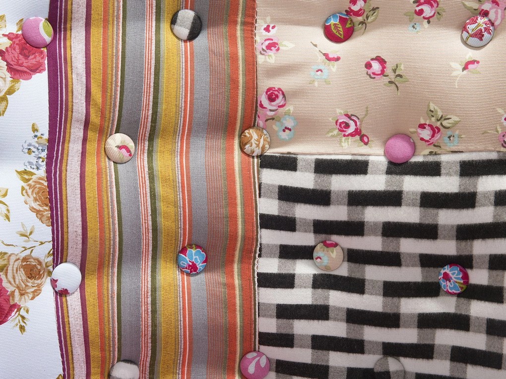 Poltrona em tecido patchwork rosa MANDAL Beliani
