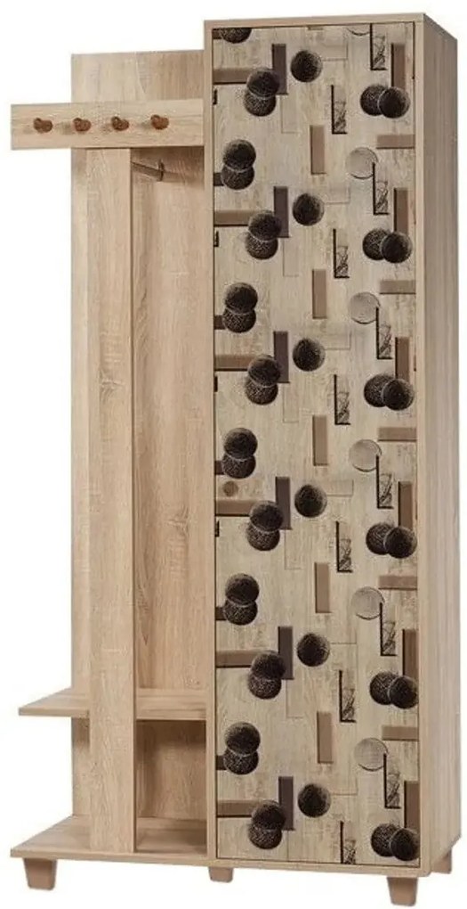 Hall Stand Garmanto – Carvalho Sonoma – 90x192x36 cm