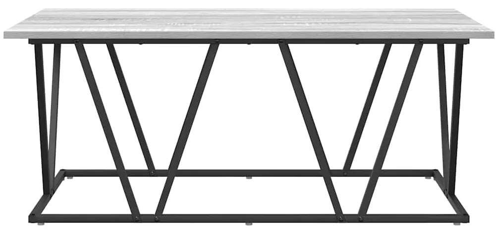 Mesa de Centro Cinzento Sonoma 100x50x40 cm Feita de Madeira de Engenh