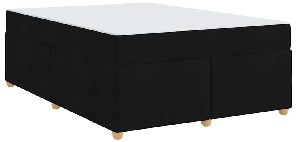 Estrutura de cama com colchão Outros Preto 140 x 200 cm tecido