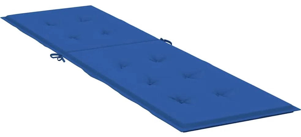 Almofadão para cadeira de terraço (75+105)x50x4 cm azul real